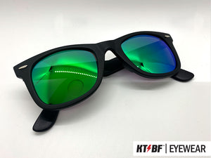 KTBF™ | SHIELD polarized sunglasses - Matte Black / Green Mirror