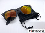 KTBF™ | SHIELD polarized sunglasses - Matte Black / Orange Yellow Mirror