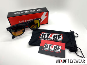 KTBF™ | SHIELD polarized sunglasses - Matte Black / Orange Yellow Mirror