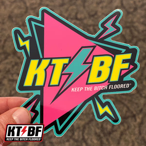 4" vinyl KTBF "Electric 80s" sticker/decal