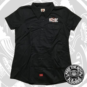 Womens KTBF "PINSTRIPE" garage shirt | Dickies work shirt